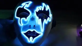 Белая Неоновая Маска - Арт, Россия, Недорого, Обзор, Led