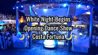🔥 White Night Begins 💃Costa Fortuna on the way to Istanbul🌙✨2025 #whitenight #cruises #costafortuna