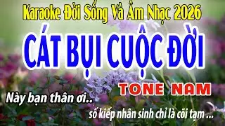 Cát Bụi Cuộc Đời | Karaoke Tone Nam | G#m | Đời Sống Và Âm Nhạc | Beat Phối Mới Dễ hát 2026