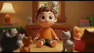 Five Little Kittens Purring Softly | Gentle Counting Song for Kids | Learn Numbers with Cats