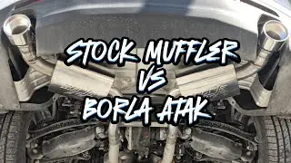 2024 Camaro V6 Stock Muffler vs Borla Atak