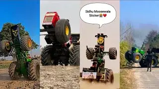 😈Nishu Deshwal 😨❤️🚜 खतरनाक Johndeer स्टंट 🔥🤩 Virel ट्रैक्टर स्टंट Video #tractor #viral #stunt