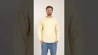 AWM208-300 Saol Crew Neck Aran Sweater | ShamrockGift.com