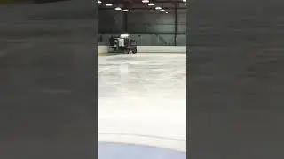 Zamboni Flooding the Ice