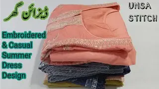 new summer dress designing ideas | casual dress | new summer dress design 2023 | unsa stitch