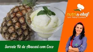 Sorvete Fit de Abacaxi com Coco