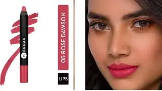 Sugar Cosmetics Matte As Hell Crayon Lipstick- Shade 05 Rose Dawson | Full Wear Test | Honest Review