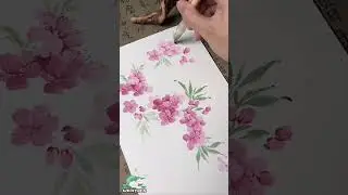 桃花 ink painting #Calligraphy Art #ink painting #Chinese painting #Chinese painting and calligraphy
