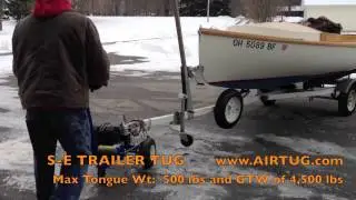 Airtug Trailer Tug Mini -moving a sailboat