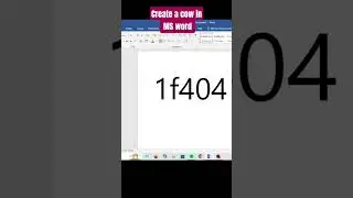 create a symbol of cow in MS word #msword