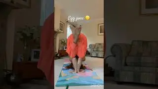Egg pose 🙃 #inversion #yogapractice #upsidedown