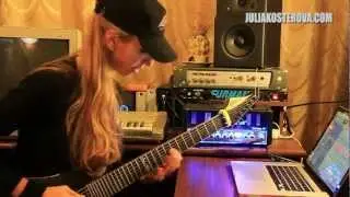 Hi Power riffs + tune preview - Julia Kosterova tracking guitars for new EP