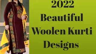 Woolen Kurti Designs// Woolen Kurti neck designs//winter Kurti 2022ke designs