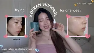 i tried viral korean skincare products for 1 week 🫧 anua, toner pads, beauty of joseon, and more!