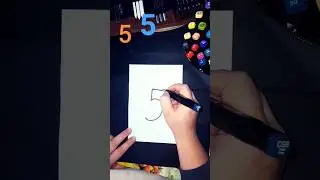 How to turn numbers into drawing animals?Number Art. 5 - bird 🐦 #easydrawing #birds #funny
