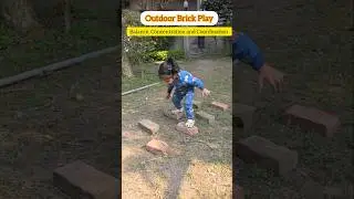 Outdoor Brick Maze Play for Kids #concentration #coordination #balance