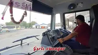 Brand New BS6 OBD-II Tata Deluxe Express Bus || Cabin Ride || GSRTC Bus #gsrtc #bus #tata #visnagar