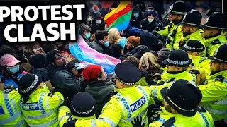 ANTIFA VS THE POLICE MANCHESTER !!! 