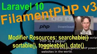 10.- Modifier resources:  sortable, toggleable, searchable, date, con Filamentphp v3 Laravel v10
