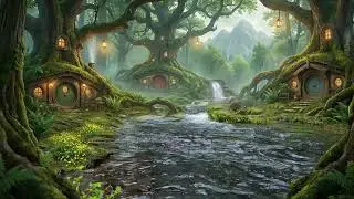 Middle-Earth Harp Music 🌿 Tolkien-Inspired Fantasy Ambience | Relaxing & Cinematic (15 Minutes)