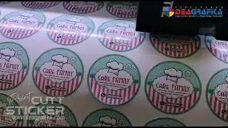STICKER LABEL KEMASAN 5X5 CM PAKET PRINT CUTT | PERCETAKAN DEA GRAFIKA