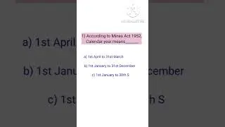 DGMS Exam MCQ - 06 || Shorts || DGMS CBT exam#dgms #mcqs #dgmsexam#dgmscbtmcqs#miningexam