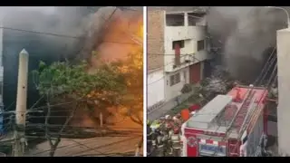 Trujillo: Voraz incendio provoca el colapso de edificio de seis pisos