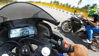 CBR 250R VS R15 V3 | RACE | 160 KMPH BATTLE !!!
