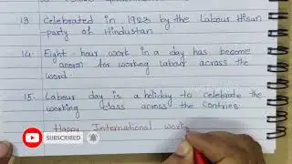 International Labour Day Speech l Essay on May Day l Simple lines On Worker's Day  1st May Speech