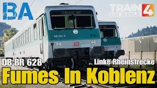 Дым в Кобленце &mdash; DB BR 628 &mdash; Левая Рейнская линия &mdash; Train Sim World 4