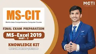 MS-CIT Final Exam preparation | MS-Excel 2019 | (Part 2)