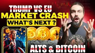 📈 Market Crash | Last support Area for btc | Trump vs EU | Global Market 🥶