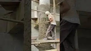 circular column plaster #ytshorts #construction #circular #column #plaster #shorts #youtubeshorts