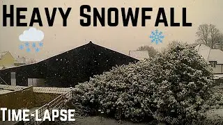 Heavy Snowfall - 24th January 2021 Time-lapse | Northamptonshire, UK