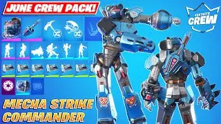 *NEW* Mecha Strike Commander(June 2022 Crew Pack) Showcase! Fortnite