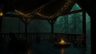 Gentle Rain Helps Reduce Stress & Promotes Restful Sleep | Crackling Fire & Tranquil Forest