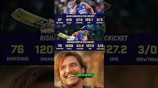 Sanju Vs Pant in T-20 😮 #cricket #shorts #funny
