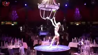 Aerial chandelier act on The Greatest Showman soudtrack