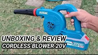 UNBOXING AND REVIEW TOTAL P20S CORDLESS BLOWER 20 V