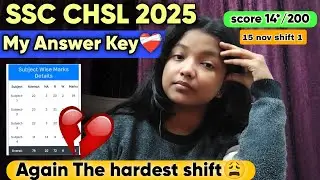 My SSC CHSL Answer key❤️&zwj;🩹