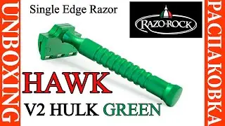 💈 RazoRock HAWK Single Edge Razor - V2 HULK GREEN, Обзор, Распаковка 😜💥👍