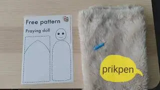 Islamitisch knutselen  prikpen poppetje met gebedskleed