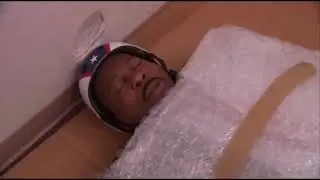Yellow tape around his body (Stanley Hudson the office )