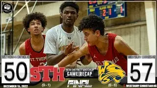UNDEFEATED St Thomas Catholic HS Take Their First Loss vs Westbury Christian HS Game Recap