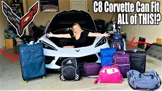 How MUCH can you Truly FIT in the Two C8 Corvette Stingray TRUNKS?
