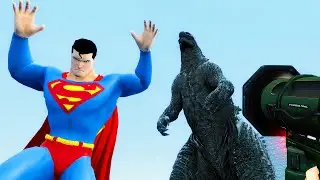 SUPERMAN VS Godzilla in Garry's Mod! Nextbot Chase