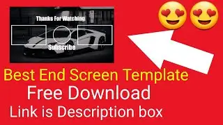 Best 1 youtube end screen template | free download | non copyright