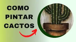Como pintar um cacto em tecido #aula20... Mistura de talentos