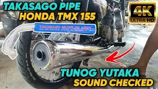 Takasago Pipe Sound Check and Test Drive to Honda TMX 155 Contact Point - Ang Ganda ng Tunog 😎