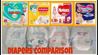 Diaper Comparison and Review | Best baby diapers in India | Pampers | Huggies | MamyPoko | Babyhug